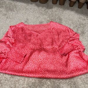 Pink Leopard Print Blouse